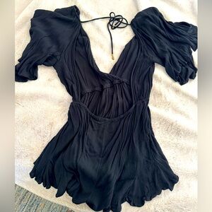 Black Free People Romper